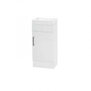 Remarkable 400 Floor Standing Vanity - White/Black/Royal Oak