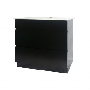 Remarkable 900 Double Drawers Floor Standing Vanity-White/Black/Beige Grain/Caramel Mocha/Royal Oak