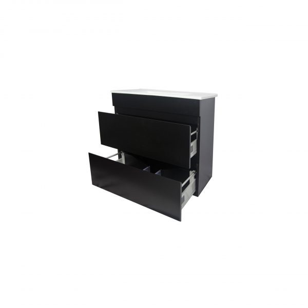 OJOS 750 Slim Wall Hung Vanity - White/Black/Beige Grain/Caramel Mocha/Royal Oak - Image 3
