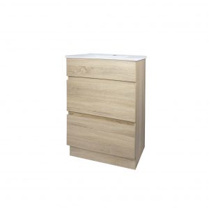 OJOS 600 Slim Floor Standing Vanity - White/Black/Beige Grain/Caramel Mocha/Royal Oak