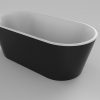 Coromandel 1600 Oval Freestanding Bath in Black - Image 4