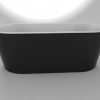 Coromandel 1600 Oval Freestanding Bath in Black - Image 5