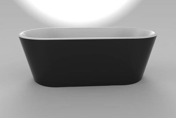 Coromandel 1700 Oval Freestanding Bath in Black - Image 5