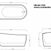 Coromandel 1700 Luxury Freestanding Bath - Image 2