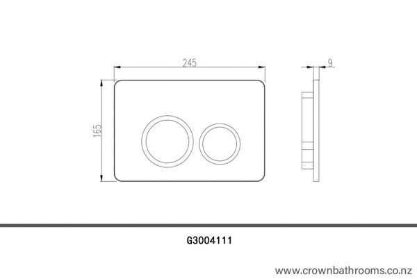 NOVA Chrome Flush Panel with Round Button - Image 2