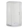 Coromandel 830X830 Corner Single Sliding Door Round Shower in Chrome Extra Height