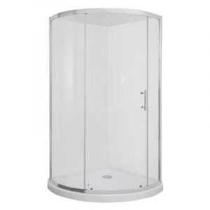 Coromandel 940X940 Corner Single Sliding Door Round Shower in Chrome Extra Height
