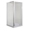 Milford 750X750 Corner Pivot Door Square Shower in Chrome