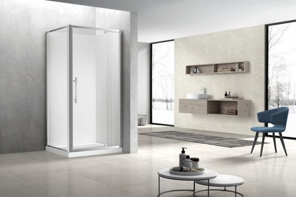 Milford 750X750 Corner Pivot Door Square Shower - Extra High - Image 2