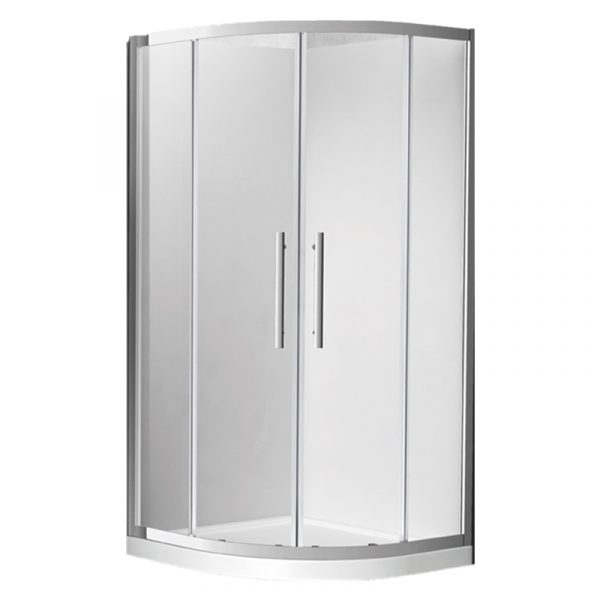 Coromandel 900X900 Corner Double Sliding Doors Round Shower in Chrome - Extra High