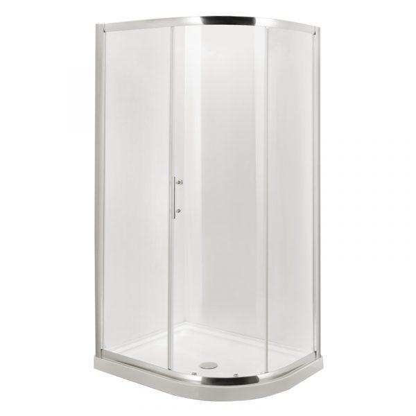 Coromandel 1200X900 Corner Single Sliding Door Round Shower in Chrome (Left/Right) - Extra High