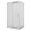 Milford 1100X750 Corner Single Sliding Door Square Shower in Chrome
