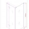 Milford 1000X1000 Corner Frameless Swing door Square Shower - Chrome - Image 4
