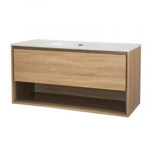 Key 1200 Wall Hung Vanity - Light Oak/Dark Oak