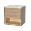Key 600 Wall Hung Vanity - White/Light Oak/Dark Oak - Image 2