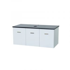 Micra 1000 Wall Hung Vanity - White/Black