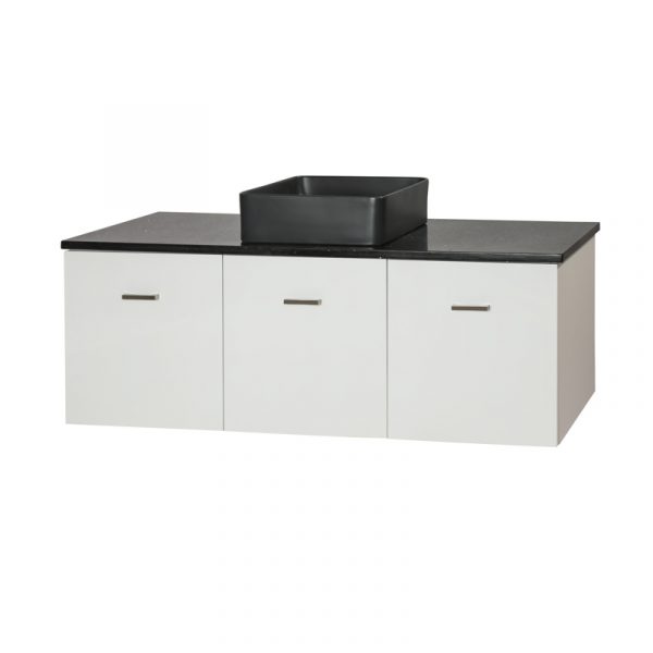 Micra 1200 Wall Hung Vanity - White/Black - Image 5