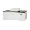 Micra 1200 Wall Hung Vanity - White/Black - Image 6