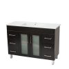 Remarkable 1200 Glass-Door  Floor Standing Vanity - Black