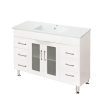Remarkable 1200 Glass-Door  Floor Standing Vanity - White - Image 2