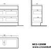 Remarkable 1200 Double Drawers Floor Standing Vanity-White/Black/Beige Grain/Caramel Mocha/Royal Oak - Image 2