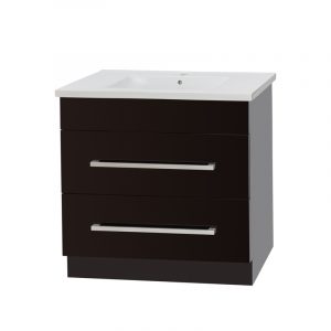 OJOS 900 Double Drawers  Floor standing Vanity - Black