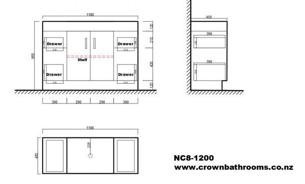 Remarkable 1200 Floor Standing Vanity - Image 2
