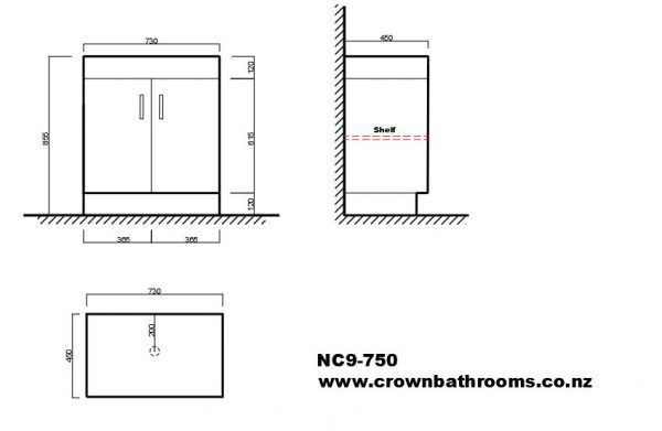 Remarkable 750 Double Doors Floor Standing Vanity - Image 2