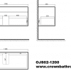 Remarkable 1200 Single Drawer Wall Hung Vanity - White/Black - Image 2