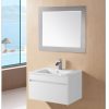 Remarkable 1200 Single Drawer Wall Hung Vanity - White/Black - Image 4