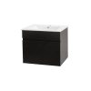 Remarkable 600 Single Drawer Wall Hung Vanity - Black