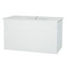 Remarkable 900 Single Drawer Wall Hung Vanity - White