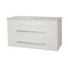 OJOS 1200 Double Drawers Wall Hung Vanity - White/Black