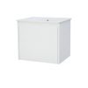 Wanaka 600 Two Drawers Wall Hung Vanity - White/White Oak/Dark Oak