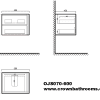 Wanaka 600 Wall Hung Vanity - White/Dark Oak/White Oak/Blackened Teak - Image 2