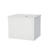 Wanaka 600 Wall Hung Vanity - White/Dark Oak/White Oak/Blackened Teak