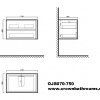 Wanaka 750 Wall Hung Vanity - White/Dark Oak/White Oak/Blackened Teak - Image 2