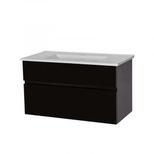 OJOS 900 Slim Wall Hung Vanity - Black