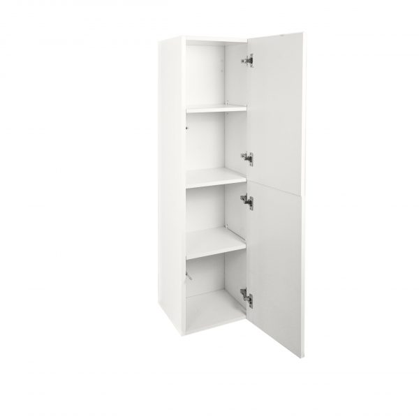Wanaka 350 Bathroom Cabinet - White/Beige Grain/Caramel Mocha/Blackened Teak - Image 2