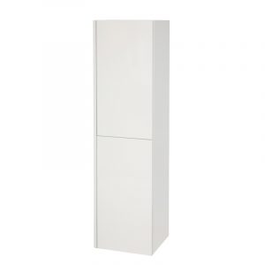 Wanaka 350 Bathroom Cabinet - White/Beige Grain/Caramel Mocha/Blackened Teak