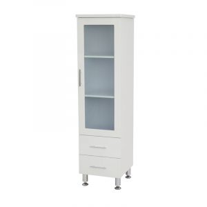Remarkable 1545 Floor Standing Tall Cabinet - White/Black