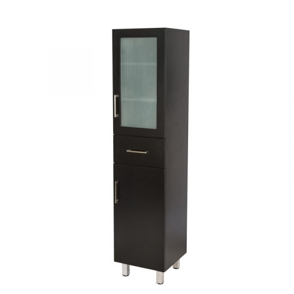 Remarkable 400 1740 Floor Standing Tall Cabinet - White/Black - Image 2