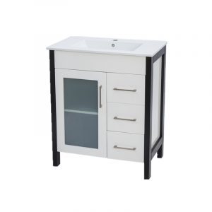 Remarkable 750 Timber Legs Floor Standing Vanity - White