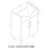 Renwick 600 Glass Door Floor Standing Vanity - Black - Image 3