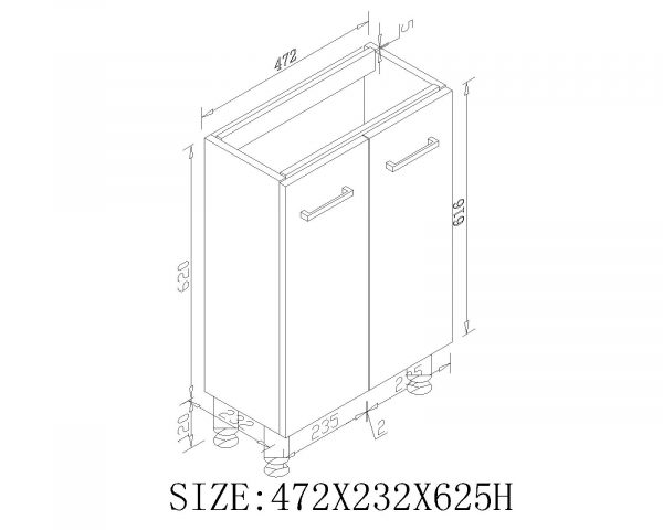 Remarkable 480 Floor Standing Vanity - Black - Image 3