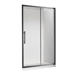 Milford 1200X900 Alcove Sliding Door Shower in Matt Black - Extra High