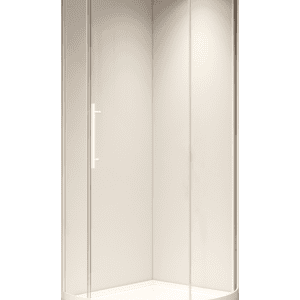 Coromandel 940X940 Corner Single Sliding Door Round Shower in White