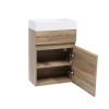 Remarkable 400 Wall Hung Vanity - White/Black/Royal Oak - Image 7