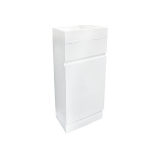 Remarkable 400 Floor Standing Vanity - White/Black/Royal Oak