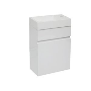 Remarkable 400 Wall Hung Vanity - White/Black/Royal Oak